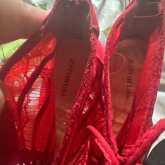 ❌SOLD❌JustFab Red Heels - Picture 6 of 6